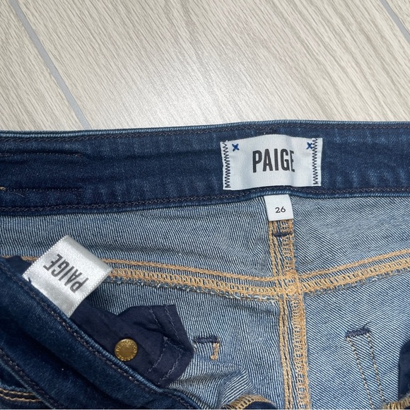 Paige Verdugo Skinny Dark Wash Mid Rise Blue Denim Jeans Women’s Size 26 - Picture 7 of 13
